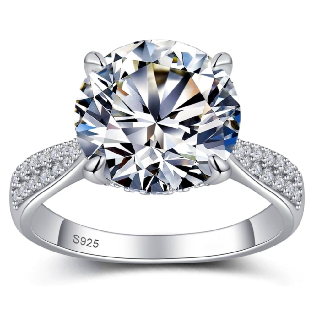 925 Sterling Silver 1.5 Carat MOISSANITE Engagement Ring NWT - Picture 1 of 7